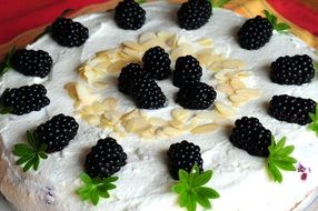 homemade blackberry pie close up