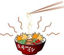 japanese noodles, fast food illustration