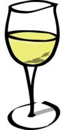 white wine glass drawing