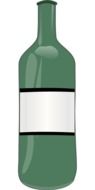 graphic image of a green wine bottle