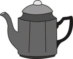 Grey coffee-pot clipart