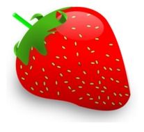 painted red strawberry