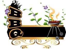 Picture barbecue with patterns