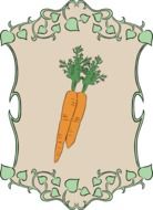 painted carrot on emblem