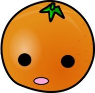 sad orange as a colorful graphic image