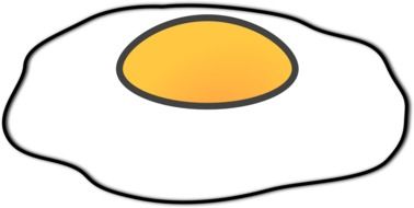fried isolated egg vector drawing