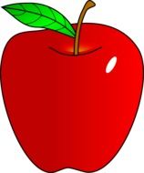 computer image of red apple