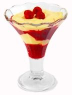 cream striped dessert