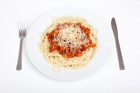 delicious spaghetti bolognese italian food