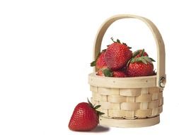 basket with strawberries