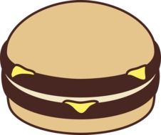 cheeseburger as a colorful graphic