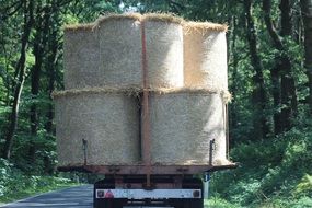 transportation of straw bales