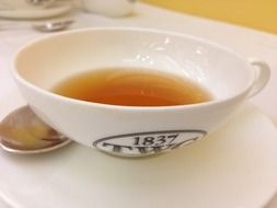 tea in a white cup