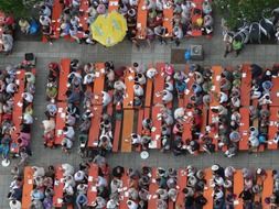 top view of the beer festival