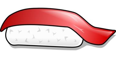 graphic image of sushi with salmon