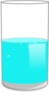 clipart of a glass with blue liquid