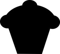 silhouette of a cupcake