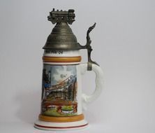 porcelain beer mug