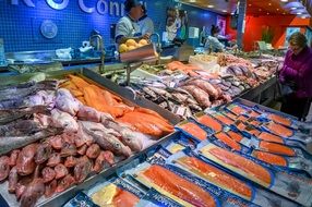 different sorts of fish for sale