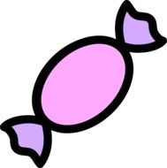 drawing of wrapped candy bonbon