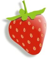 Red healthy strawberry clipart