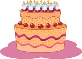 Colorful drawing of the Birthday cake