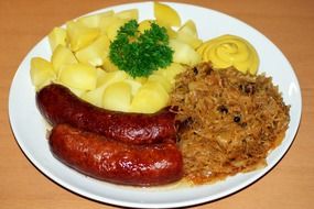 sausage and potatoes