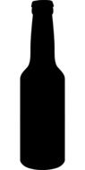 beer bottle, black silhouette