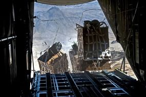 pallet drops from the aircraft