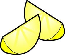 clipart,two super yellow lemons