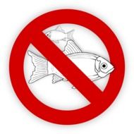 Allergy to the fish clipart