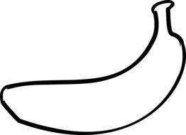 graphic image of a black and white banana