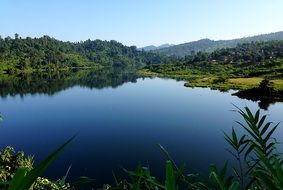 calm tranquil lake