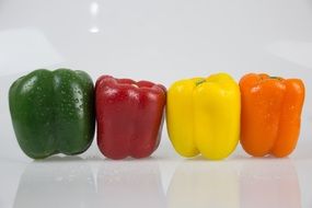 red yellow orange green pepper vegetables