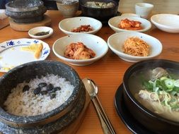 korean food on a table