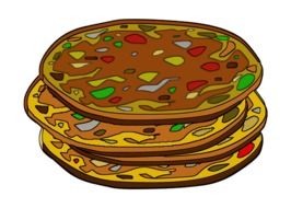 drawn a stack of pizzas