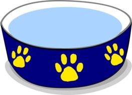 drawing cat's water bowl