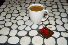 cup of coffee with chocolate