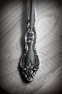 vintage cutlery black and white foto