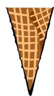 waffle cone on a white background