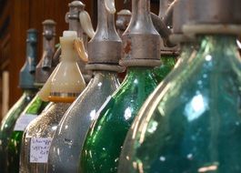 colorful glass bottledrink beverage