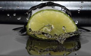 half lime and water spray