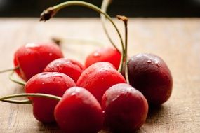 juicy fresh red cherries