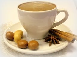 dainty coffee and candy