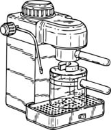 drawing of a coffee machine