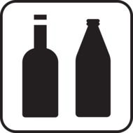 drawing of wine bottles in black and white