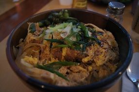 Japanese food in a cafe