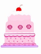 birthday cake pink