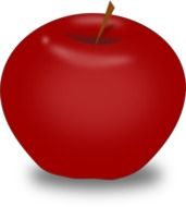 red apple as a colorful graphic