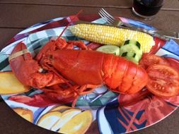 Lobster on the plate